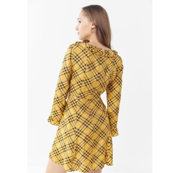 #16 - UO Kristen Plaid Ruffle Square-Neck Dress - Picture 7 of 7